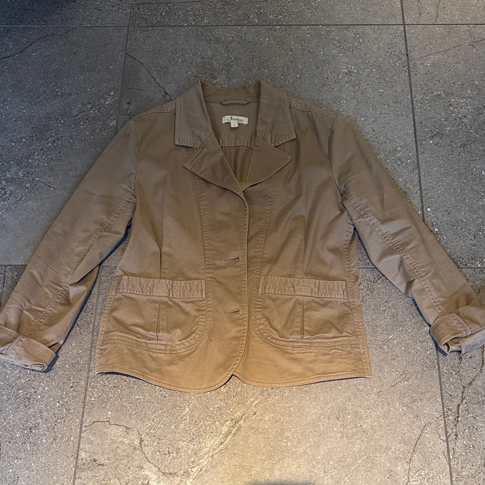 Jessica Women's Tan Blazer Jacket